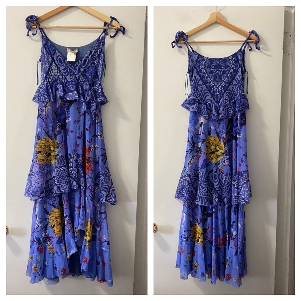 Fuzzilavender Patchwork Wrap Dress - image 2